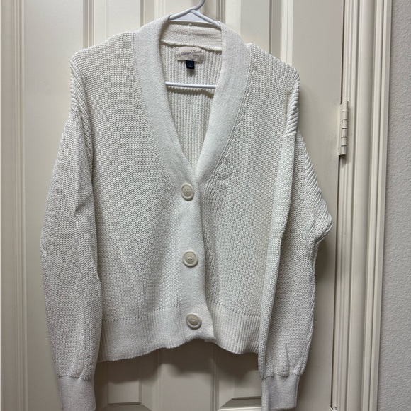 Universal Thread White Knit Cardigan Sweater - Picture 1 of 2